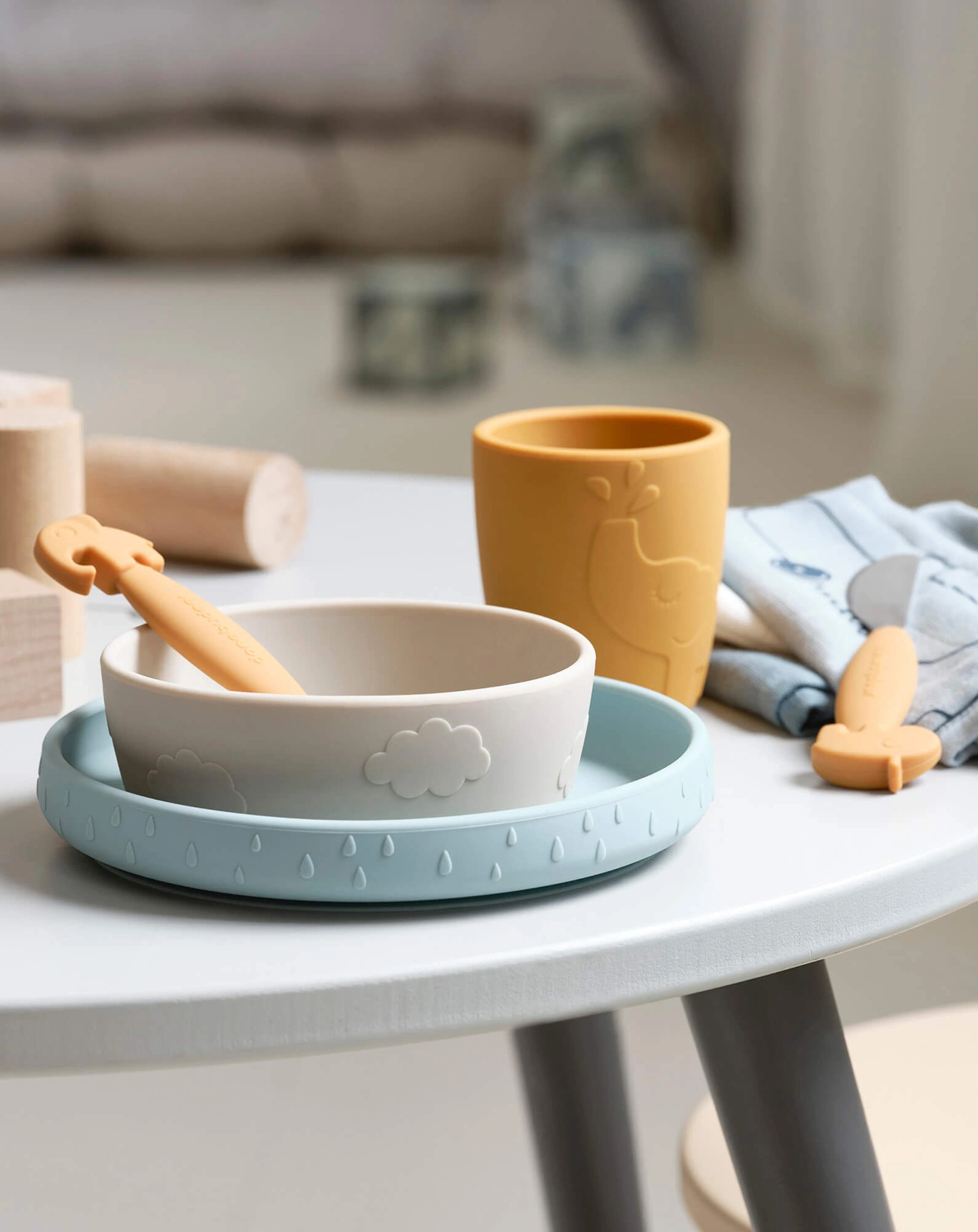 Geschirr-Set STICK&STAY - DEER FRIENDS 3-teilig in bunt