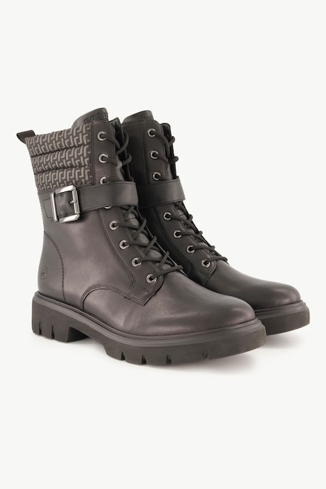 Remonte Leder-Bikerboots, Lammwollfutter, Zipper, Weite G