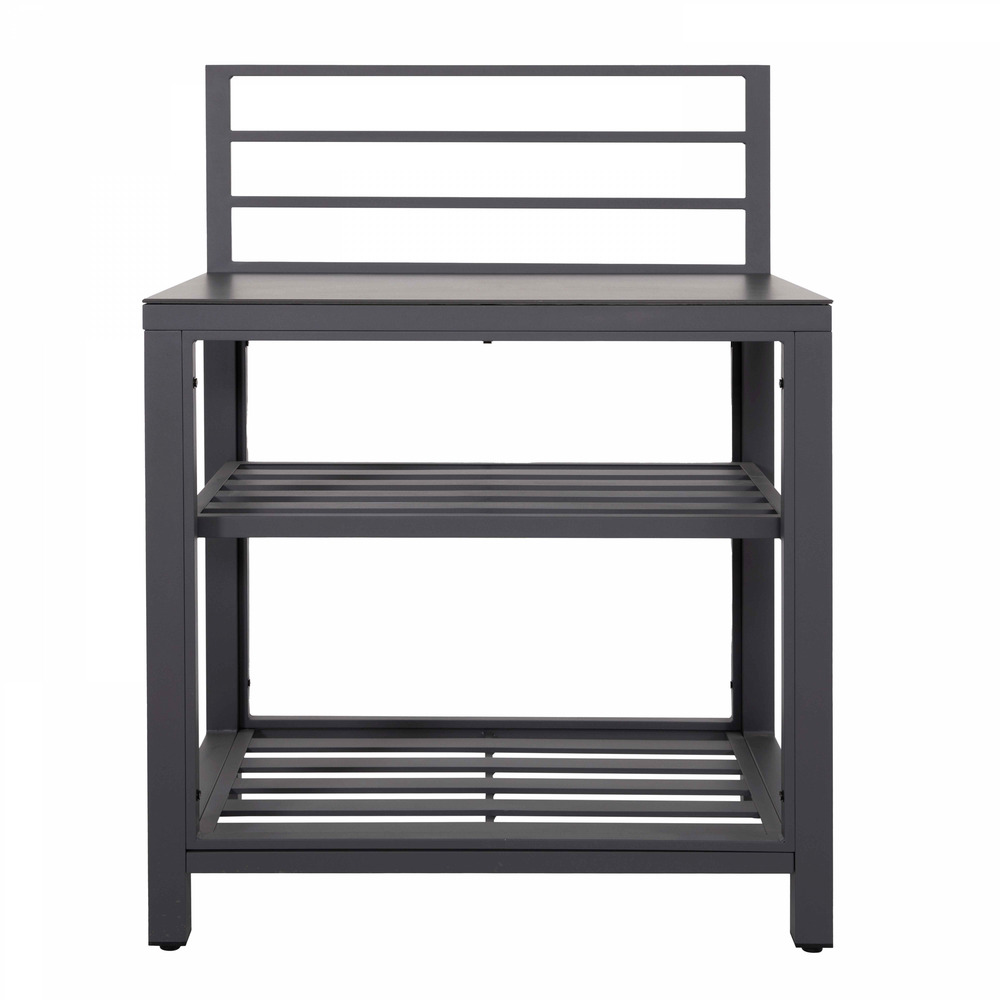 Meuble de rangement plan travail en aluminium pour cuisine extérieure