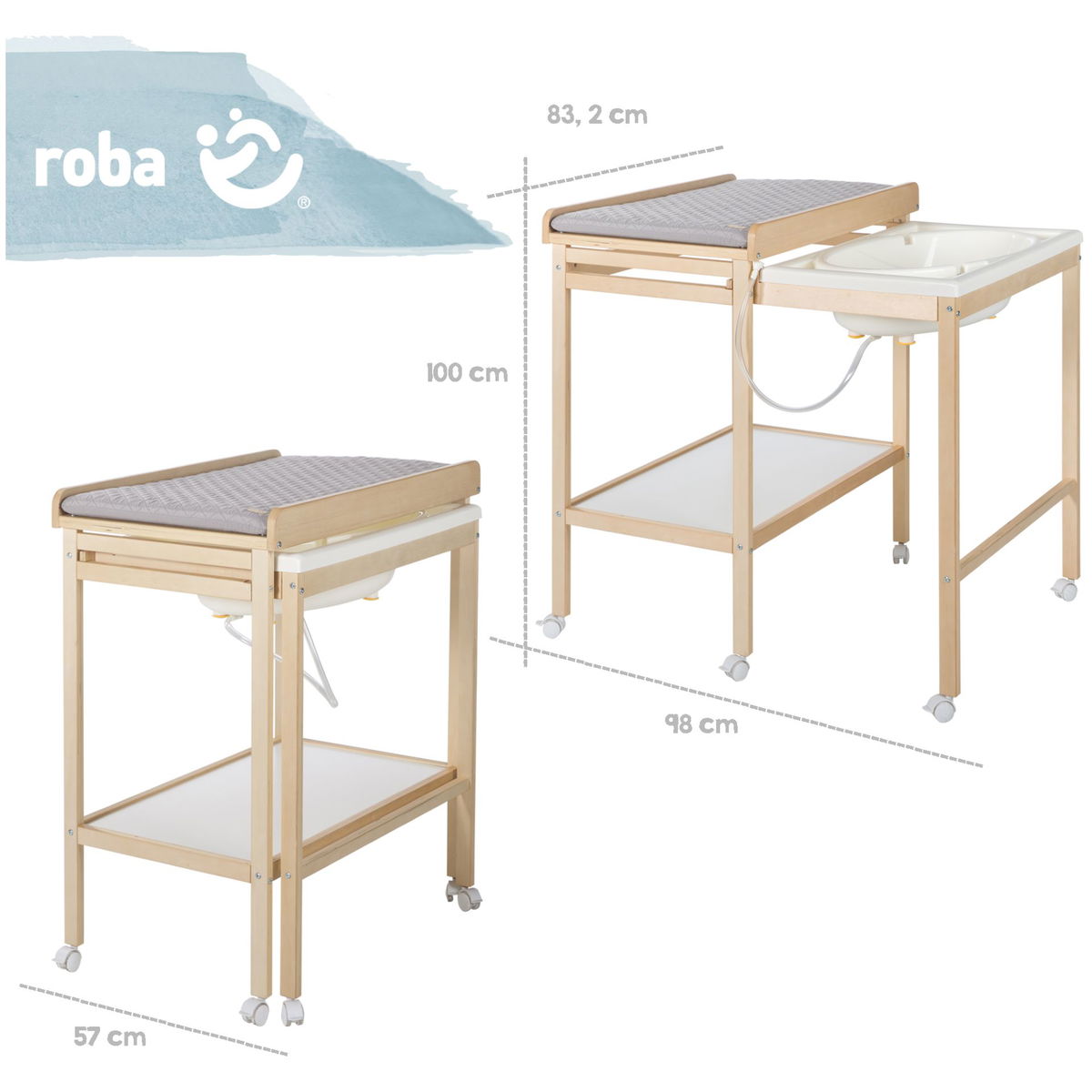 robaroba   Bade Wickel Kombination Baby Pool bicolor