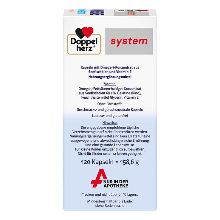 Doppelherz system Omega-3 Konzentrat Kapseln, 120 St
