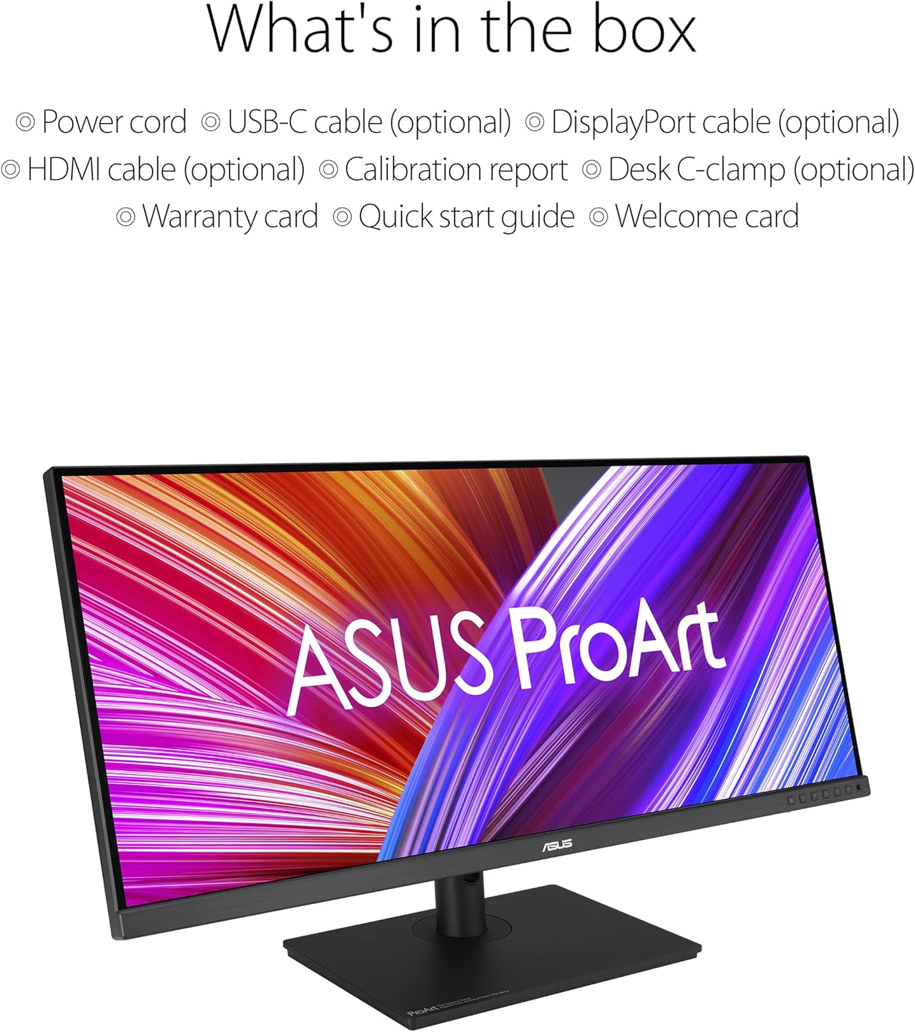 ASUS ProArt PA348CGV - Ecran PC 34'' UWQHD - Dalle IPS - 120Hz - 2 ms - 3440x1440-300cd/m² - Display Port, 2X HDMI, 1xUSB-C 90W & 4X USB-A - 98% DCI-P3 - Delta E