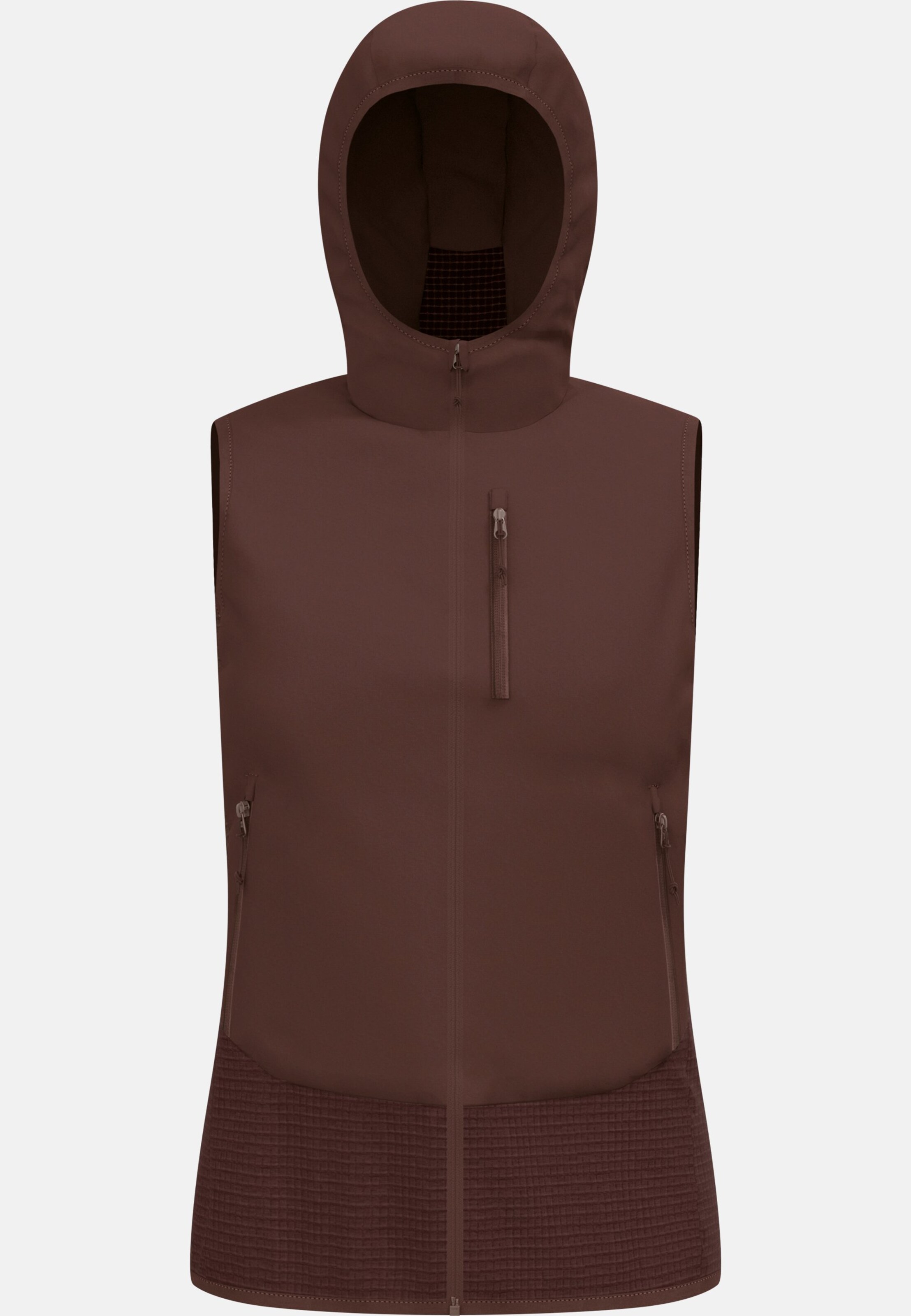 Isolierte Ascent Hybridweste mit Wolle in fudge