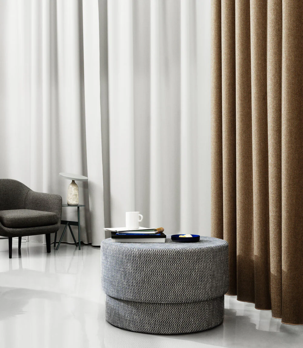 Normann Copenhagen  Silo puf, medium, Navy Blue/Albagia 288 - 43x70 cm