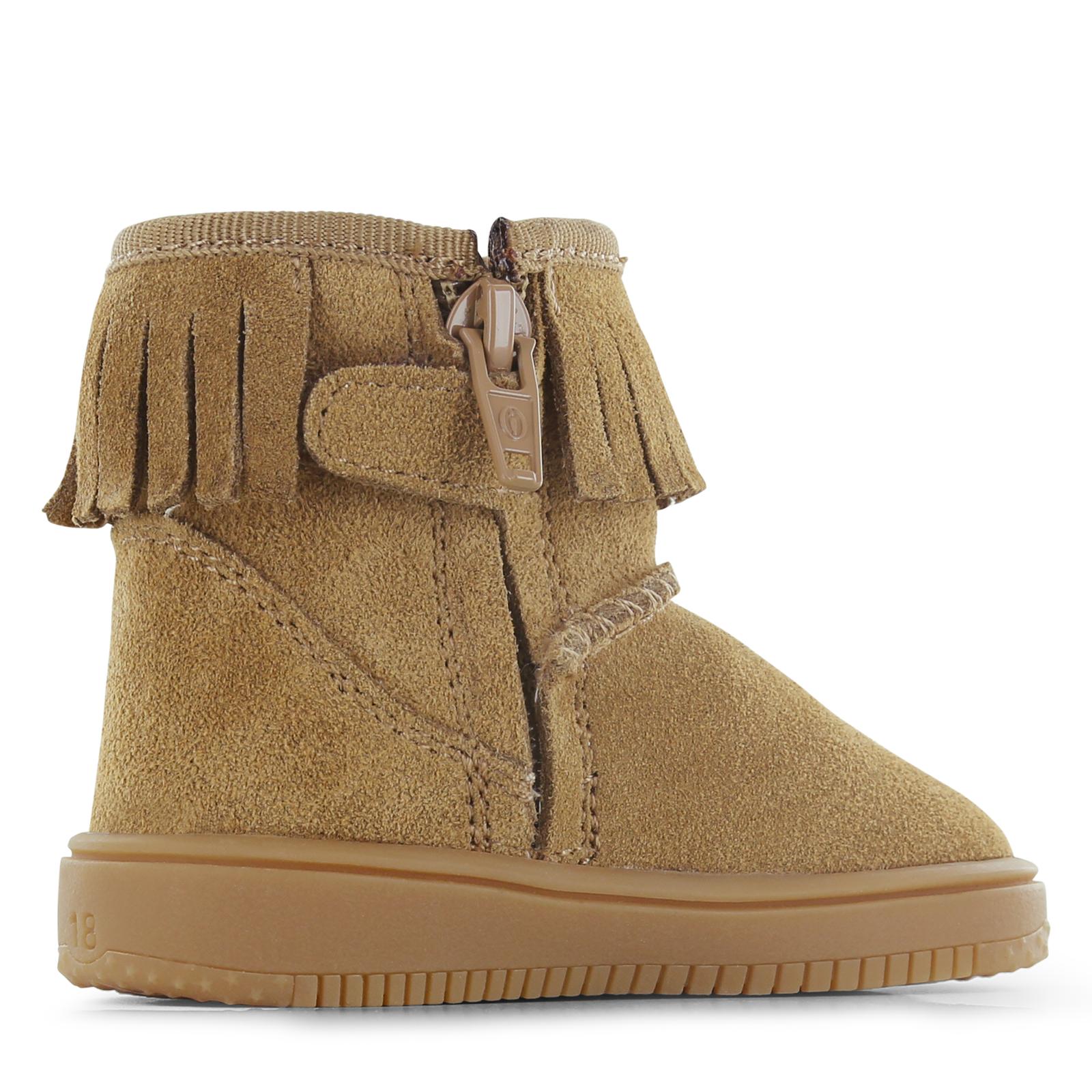 Shoesme cognac bootie met fluffy voering Suède | Sale