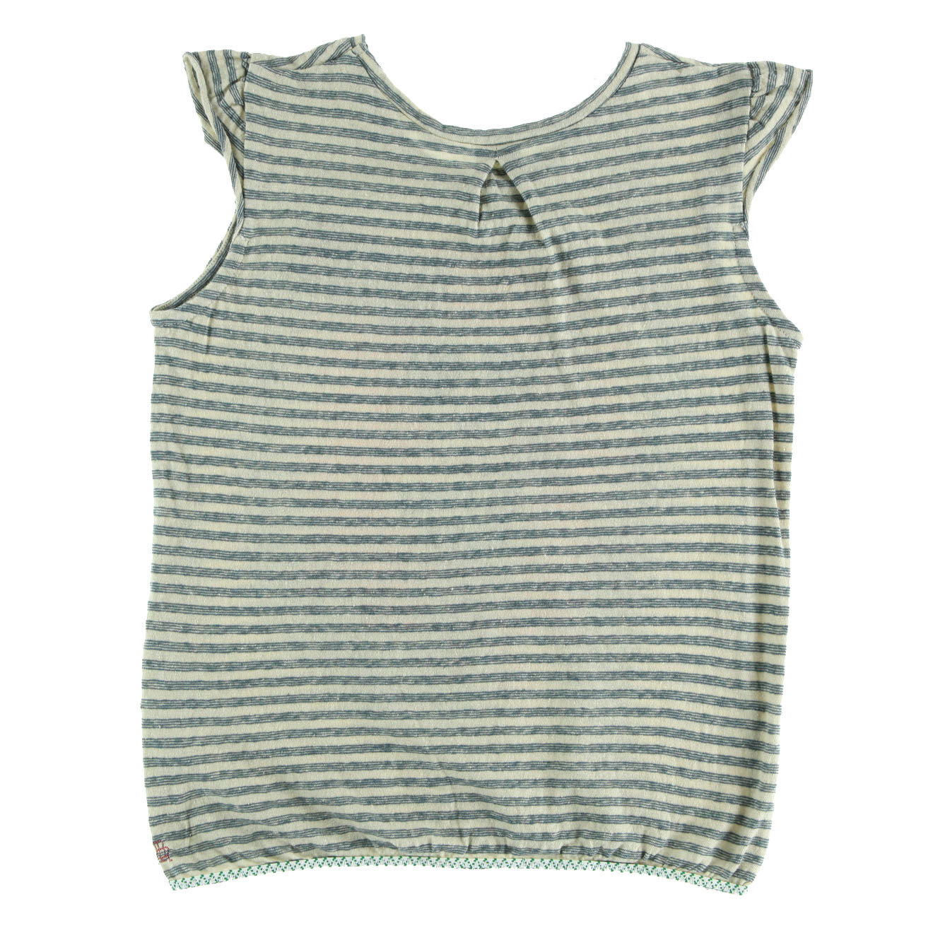 Bellerose T-shirt vitta en coton à rayures beige