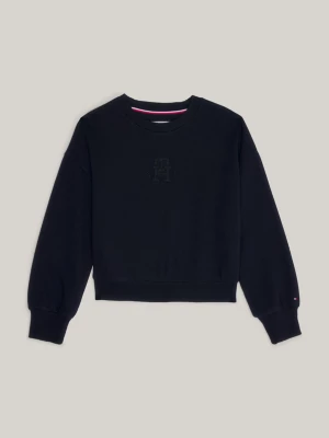 Moletom TH Monogram Relaxed Crew Neck