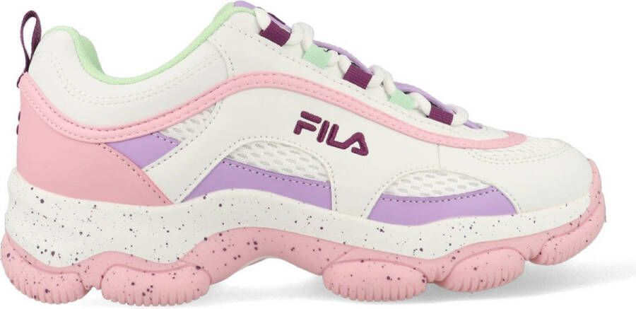 Fila Strada Dreamster sneakers wit lichtroze lila Jongens Meisjes Imitatieleer 35