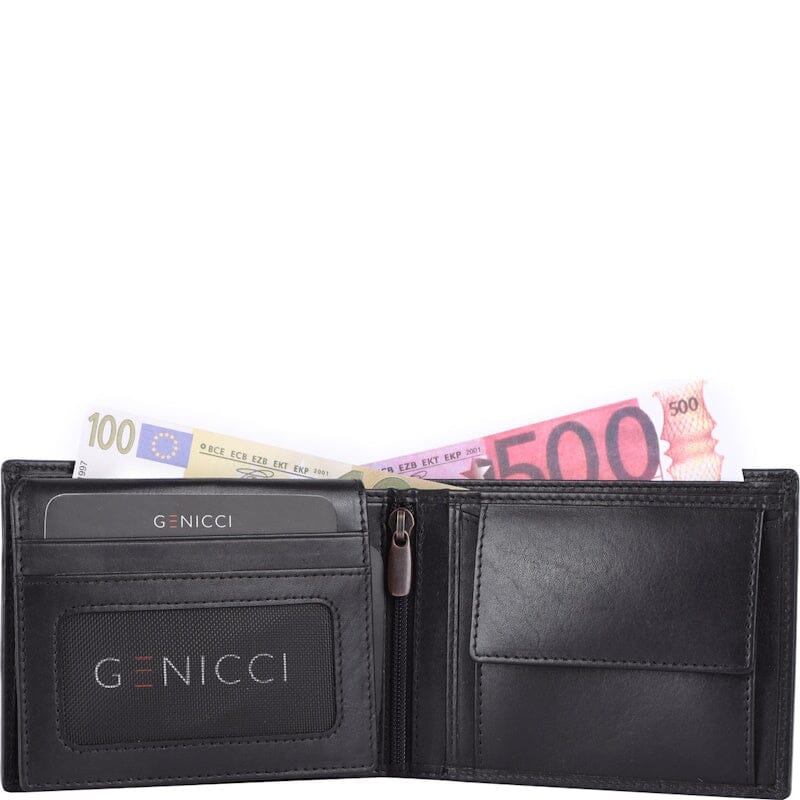 Genicci Noble Clinton Heren Portemonnee Black