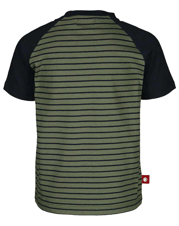 Raglan-Shirt COLLEGE gestreift in olive/dunkelblau