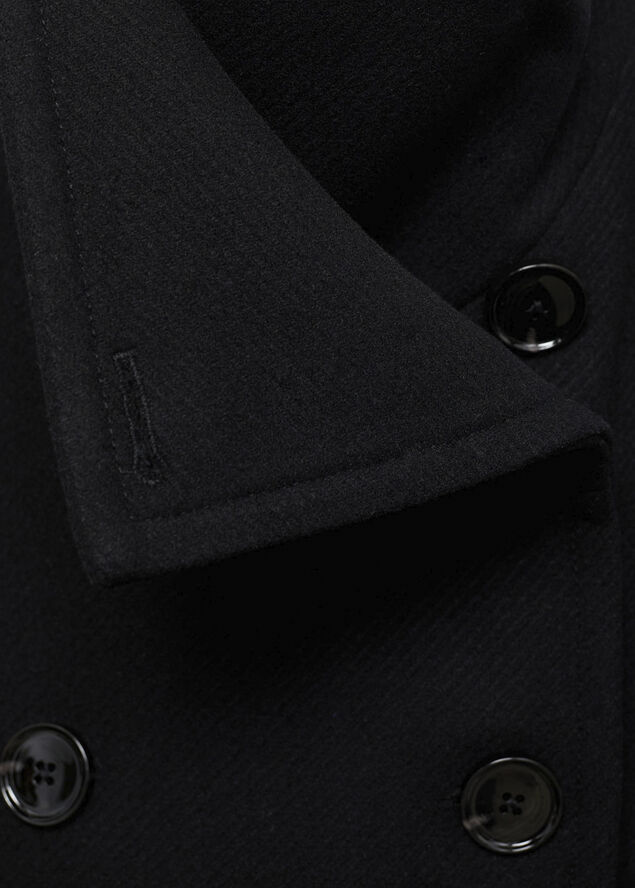 MANGO Double-breasted wool coat Black