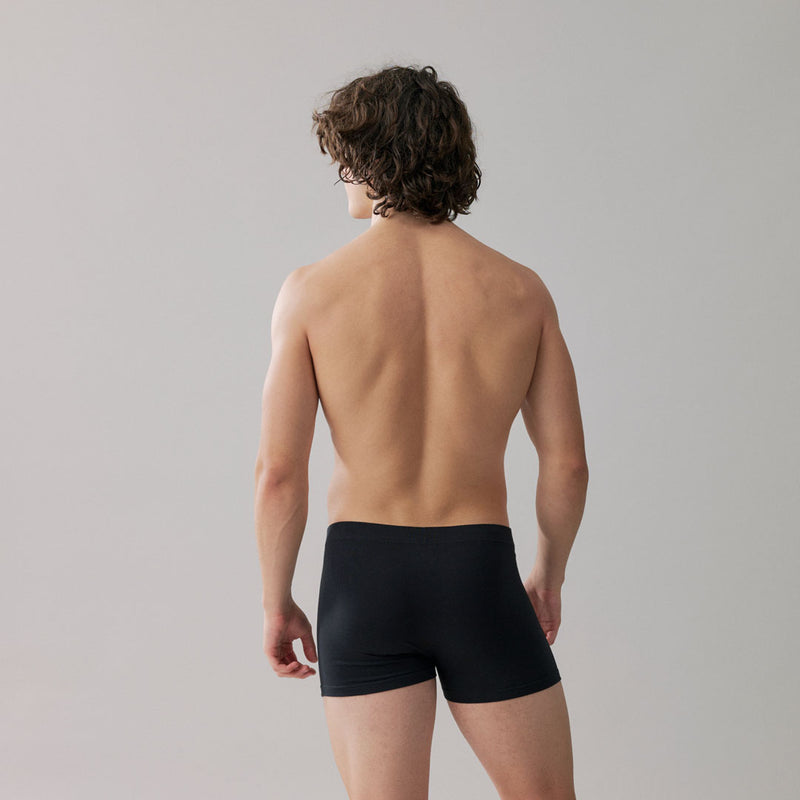 Retro Boxershorts aus Bio-Baumwolle Schwarz