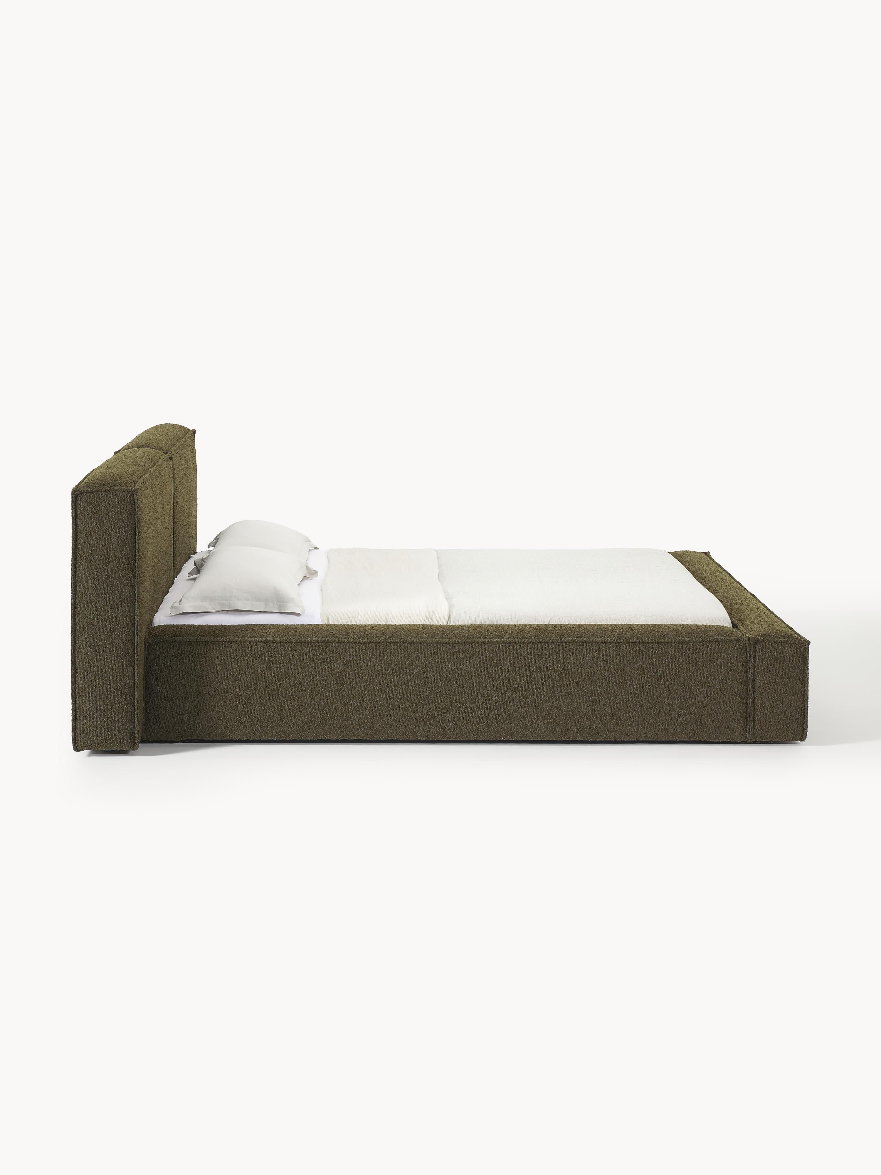 Bouclé gestoffeerd bed Lennon