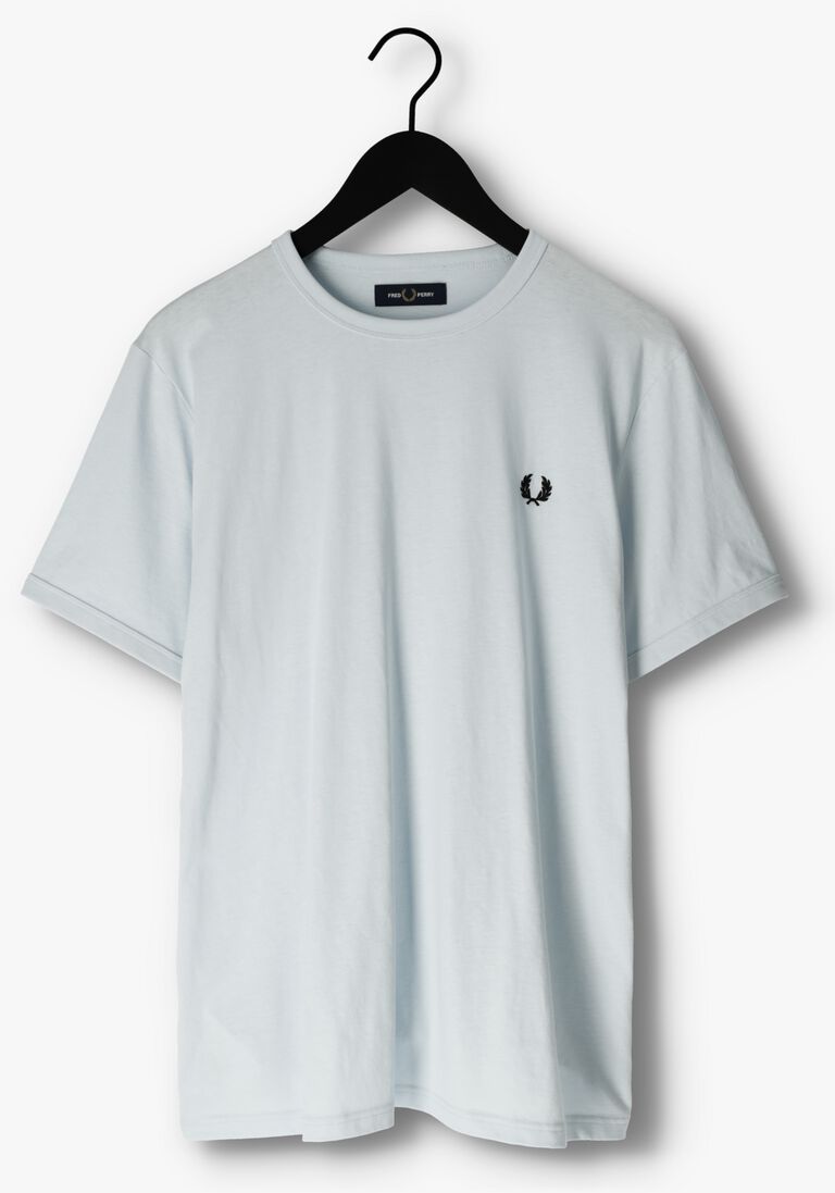FRED PERRY lichtblauwe fred perry t-shirt ringer t-shirt