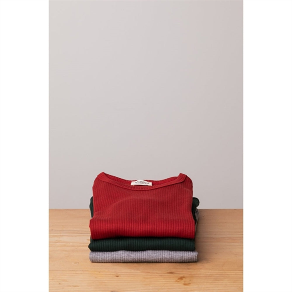 Modal Hibiscus Red Plain Bluse - MarMar