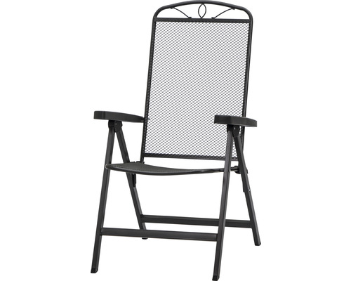 Siena Tuin klapstoel 65 x 60 x 103 cm staal antraciet