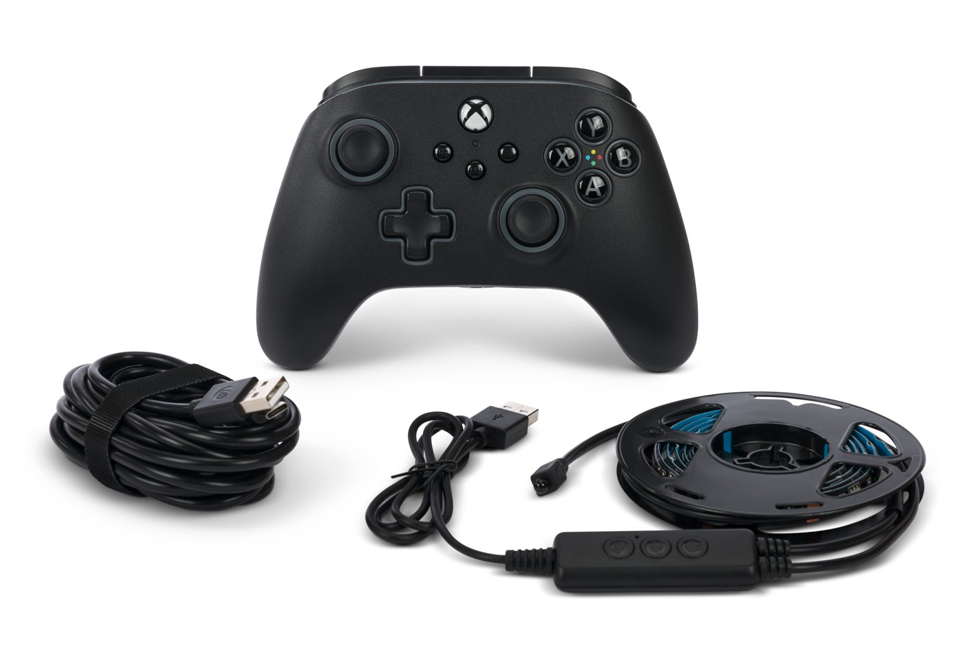 PowerA Advantage Wired Controller - Xbox Series X/S -m/ Lumectra + RGB LED Strip - Black