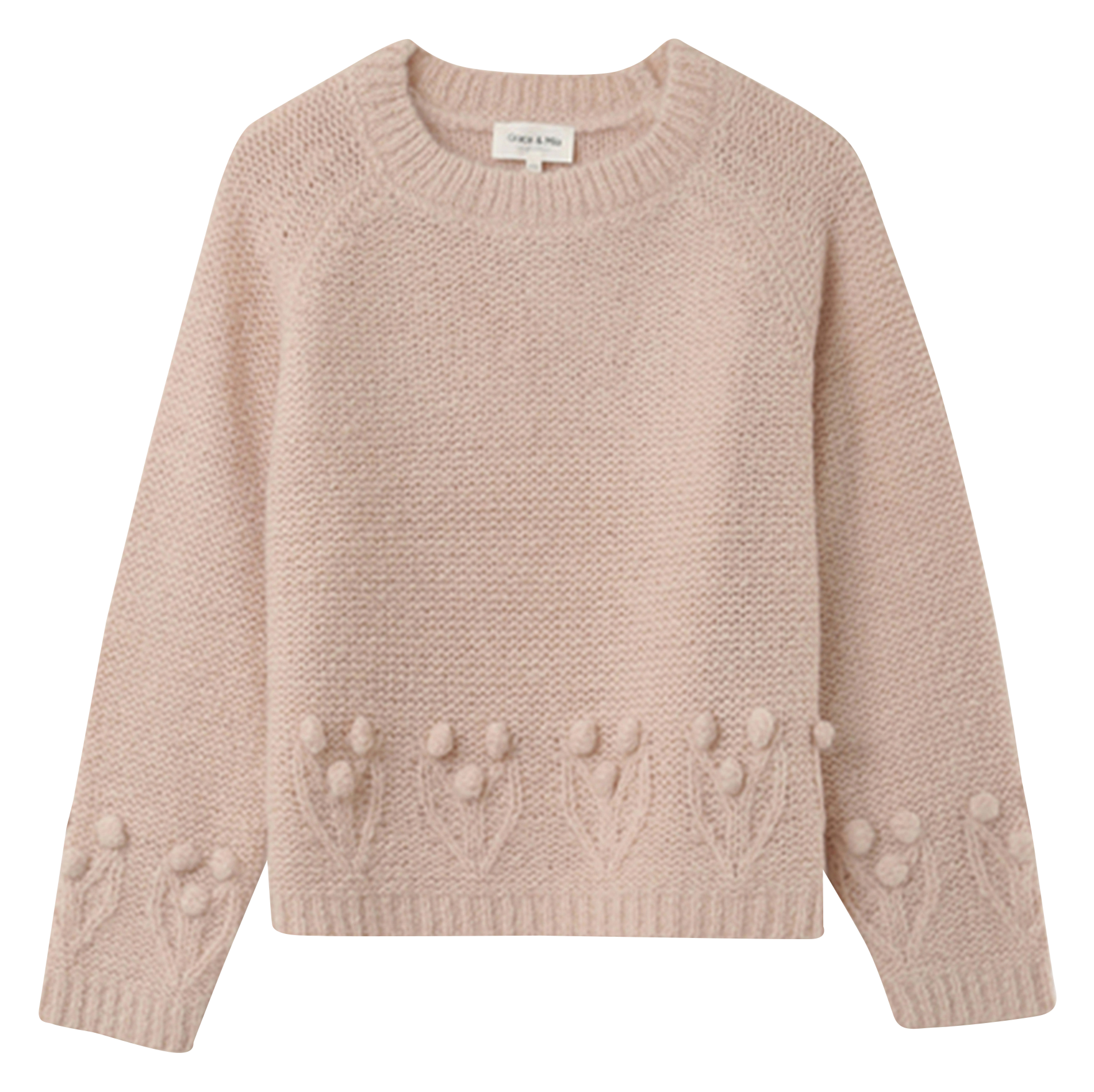 NAURINE - Pull col rond| Rose