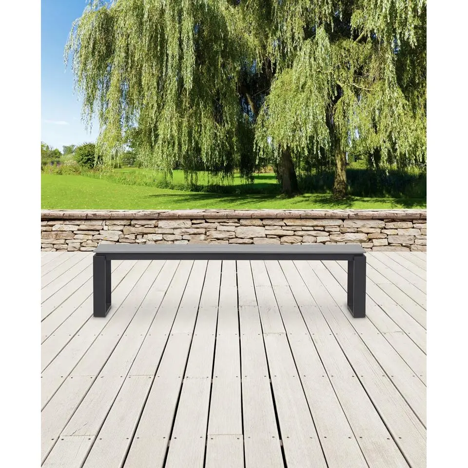 Lisomme Abel tuinbank grijs - 180 x 43 cm