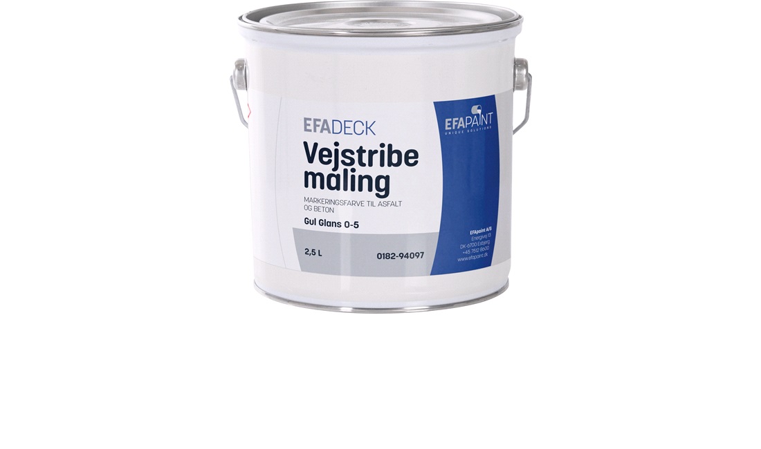 Vejstribsmaling gul 2,5L