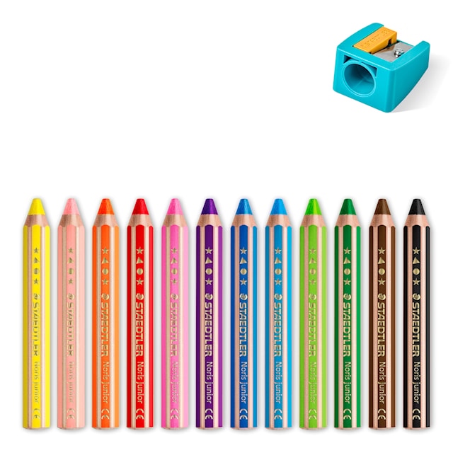 Fargeblyant 3-i-1 Chunky 12-pakning Noris Junior Staedtler