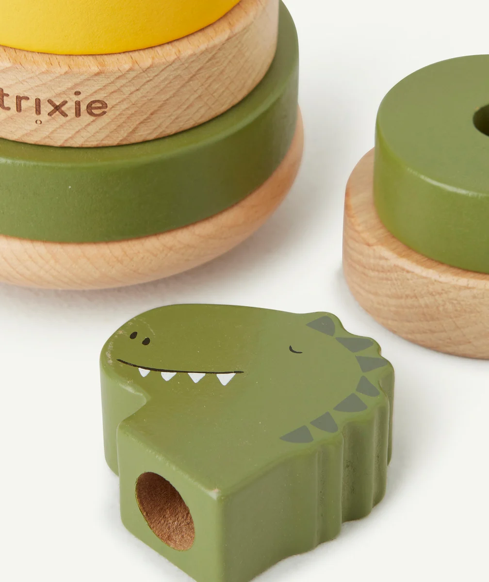 TRIXIETOUR À EMPILER EN BOIS MONSIEUR DINO