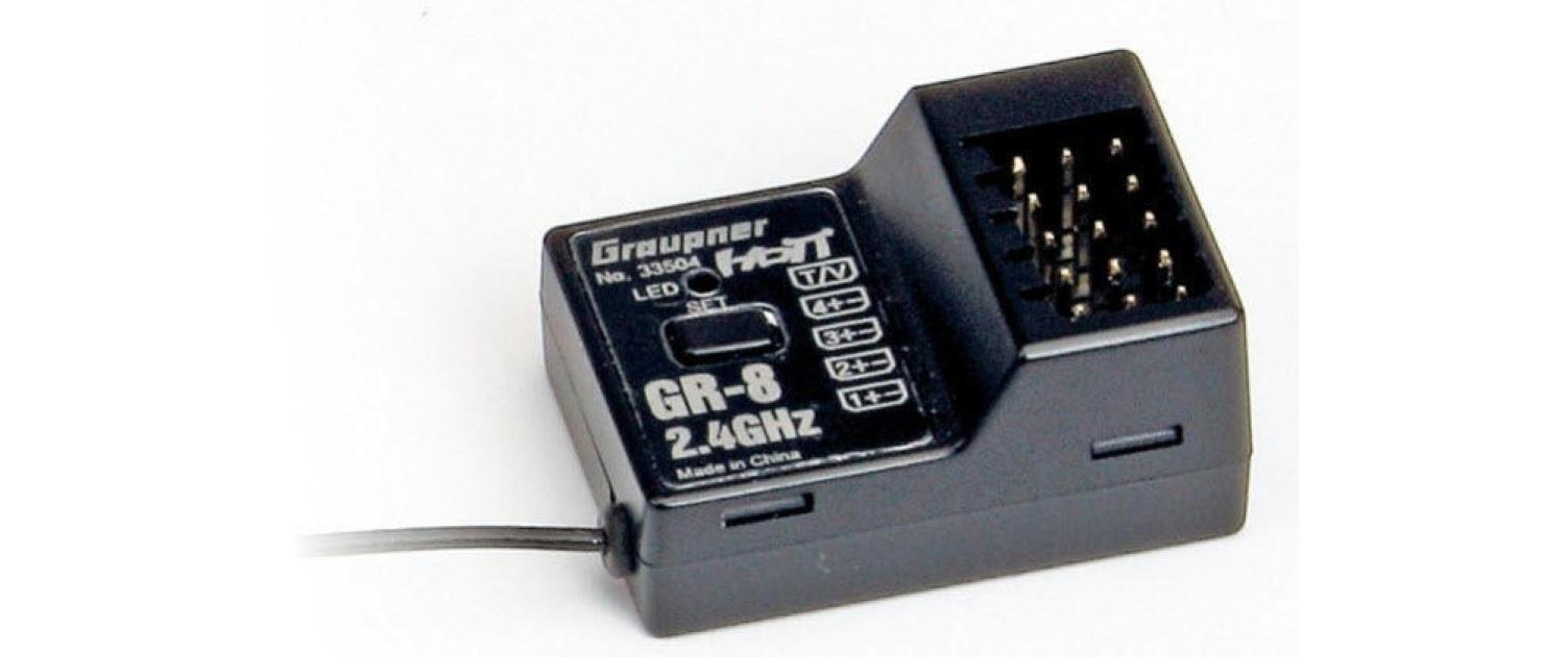 Empfänger GR-8 HoTT Race 4 Kanal2.4 GHz Empfänger mit 4 Kanälen