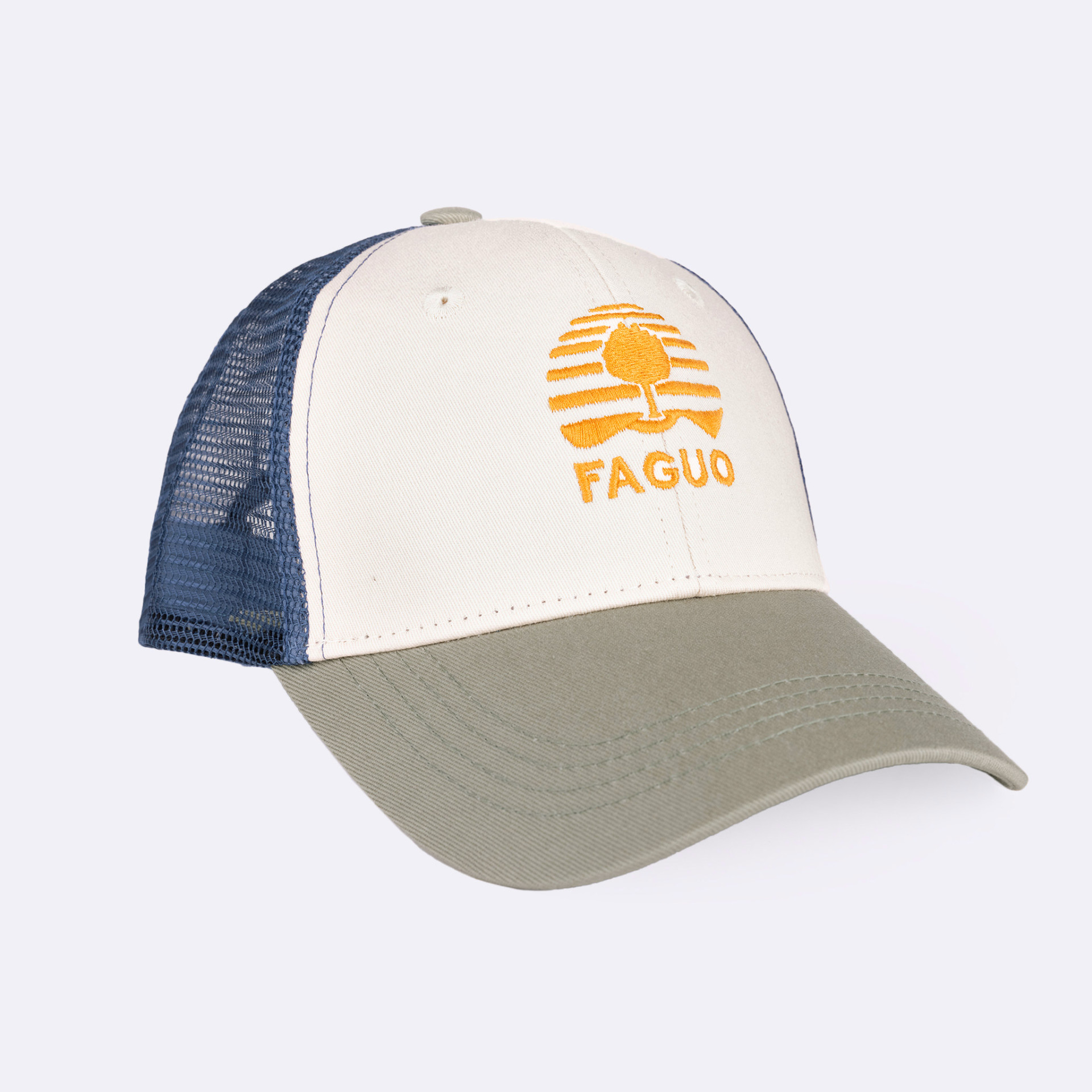 Casquette vert d'eau & bleue Coton et polyester - modèle Cap trucker