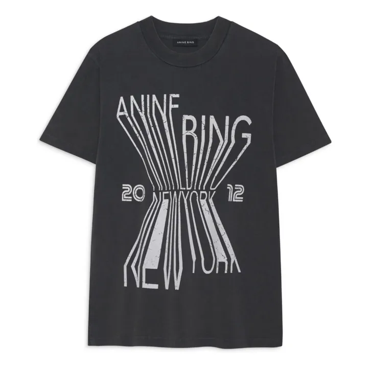 Anine Bing T-shirt Colby Bing New York Coton Bio | Washed Black