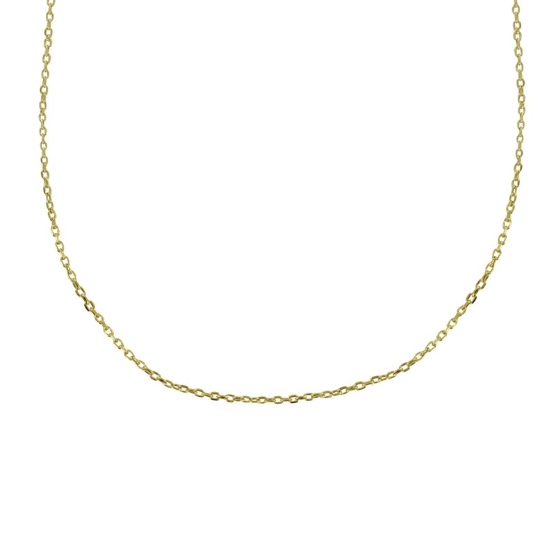 Chaine en Plaqué Or Maille Forçat 1mm