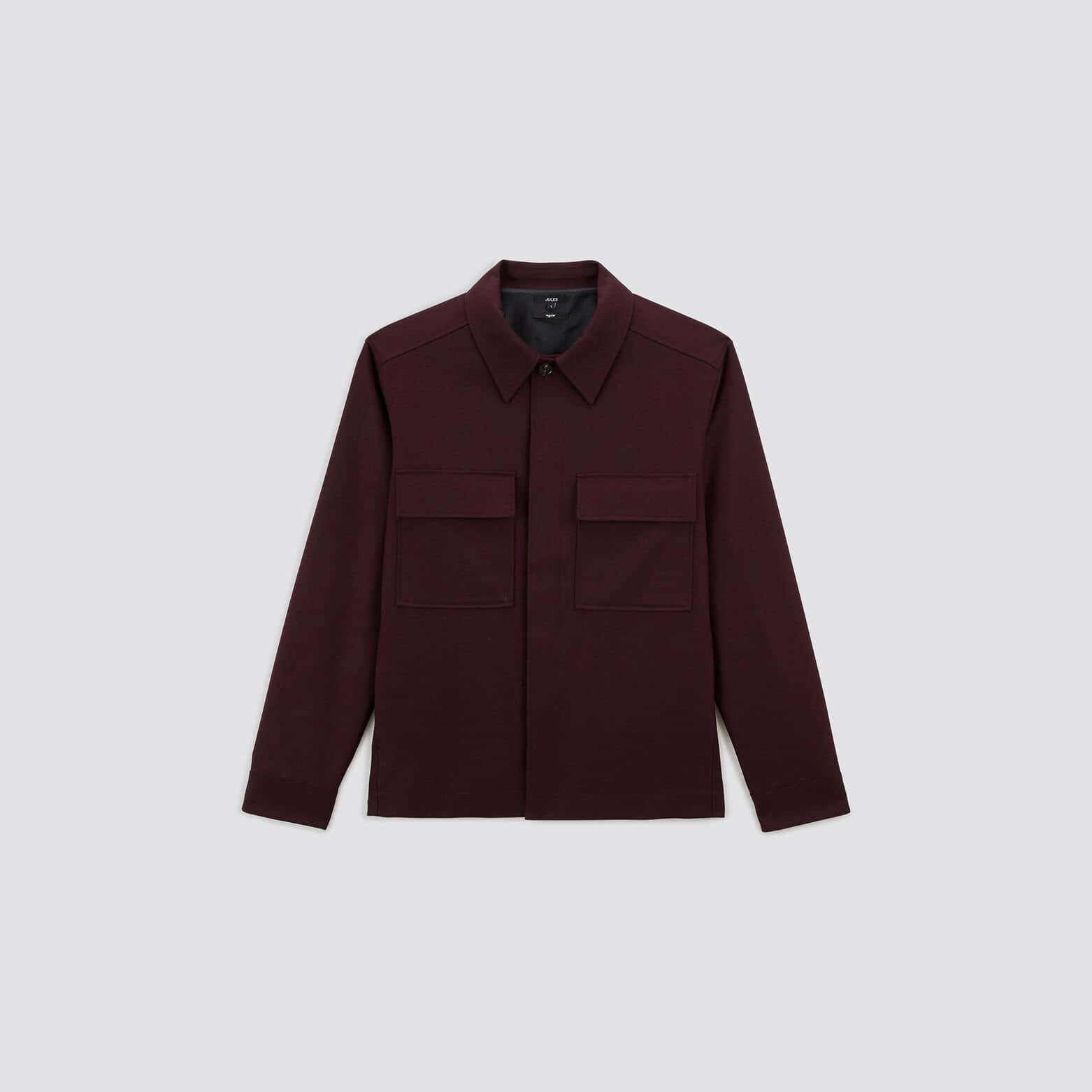 Surchemise regular unie polyester recyclé Bordeaux
