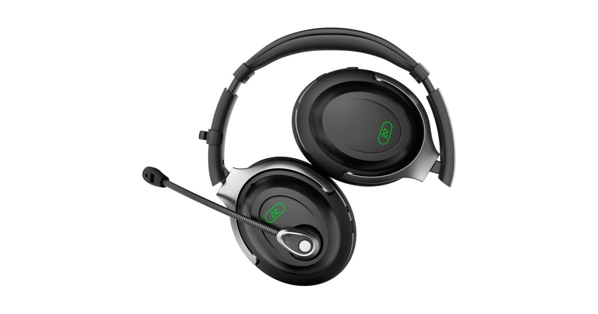 AceZoneA-Spire Wireless Hybrid ANC  over-ear gaming headset  (Zwart/groen, PC, PS4, PS5, Xbox Series X|S, Switch, Mobile)