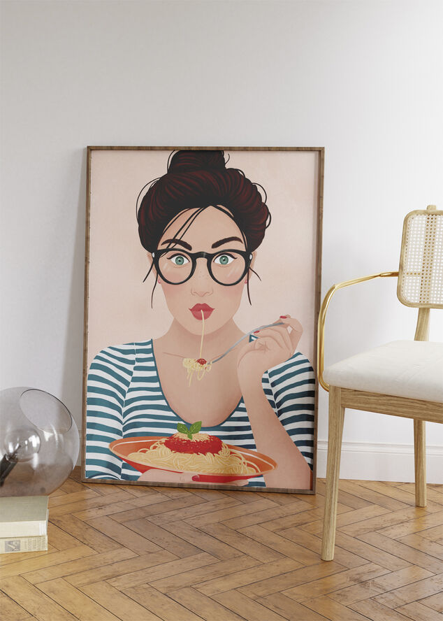 Poster & Frame Petra Holikova - Spaghetti Flerfarvet
