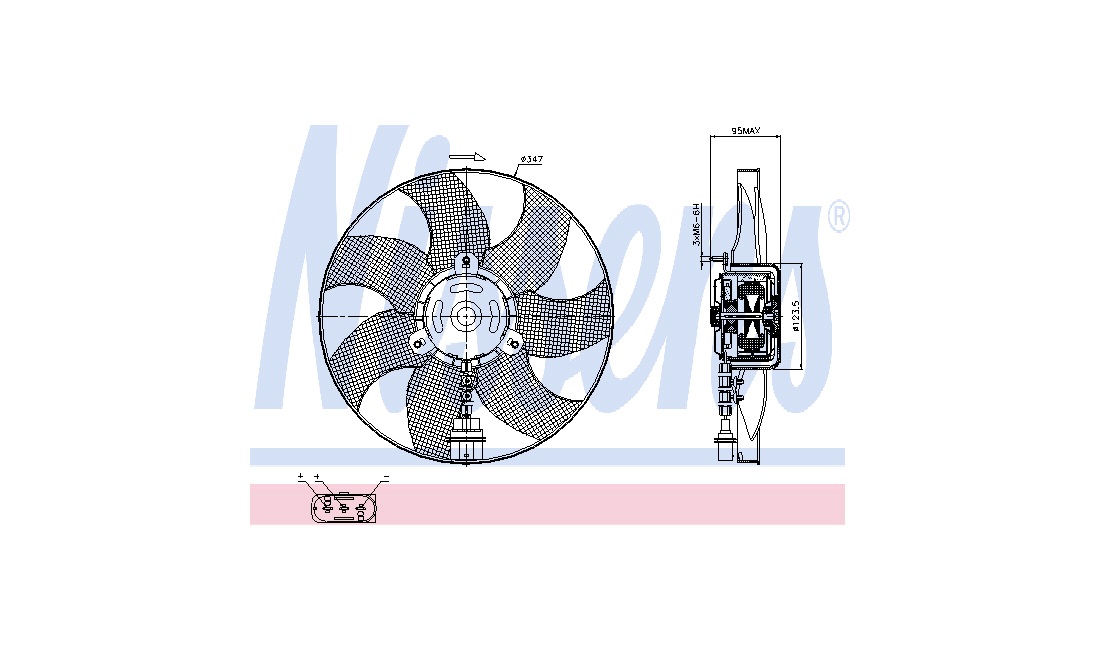 Ventilator, motorkøling