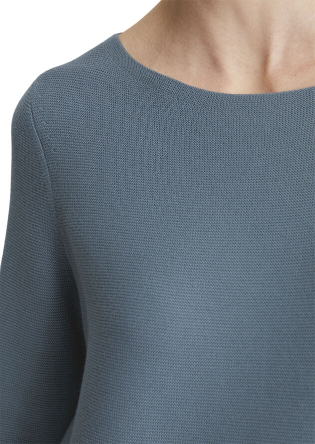 Marc O’Polo Cotton Pullover, longsleeve, roundneck Hazy blue