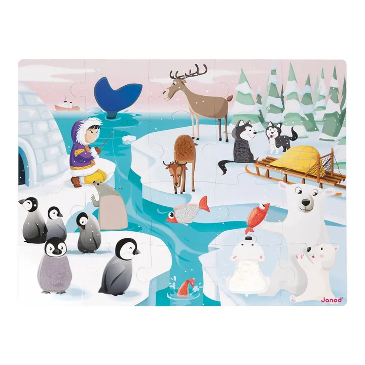 Janod Puzzle tactile La vie sur la Banquise
