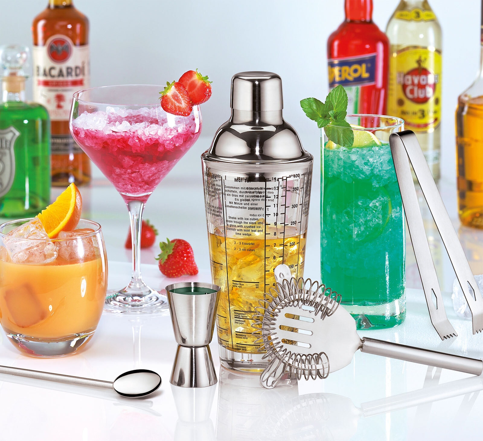cilio Bar-Set COSMOPOLITAN 5-teilig Edelstahl/Glas