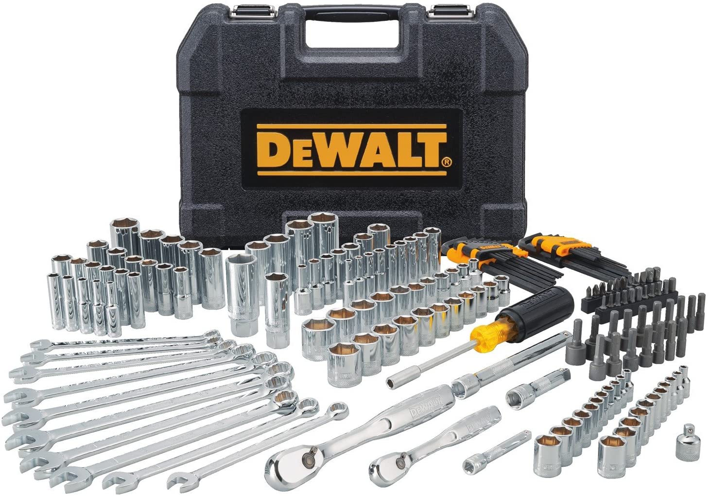 Mechanics Tool Set, 1/4" & 3/8" & 1/2" Drive, SAE/Metric, 205-piece (DWMT81534)