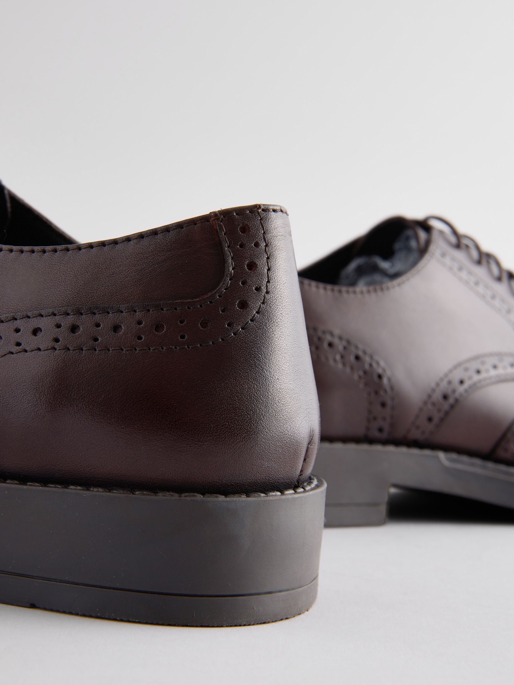 Bruin - Leren brogue-schoenen