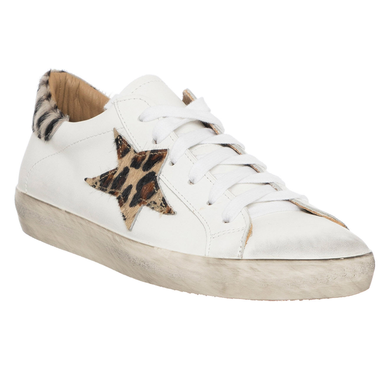 Loretta Pettinari Baskets en Cuir Tatiana blanches