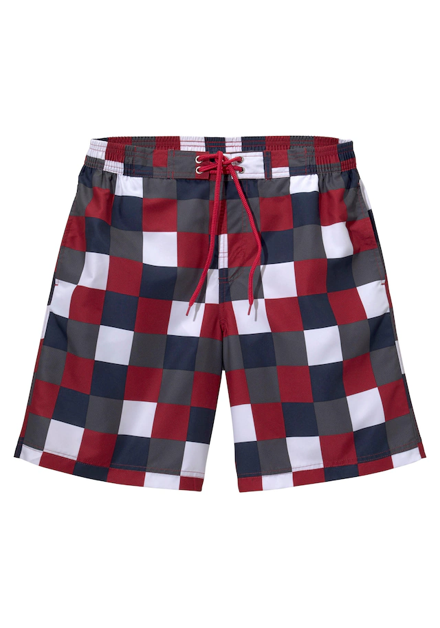 Buffalo Badeshorts , im trendigen Karo-Design