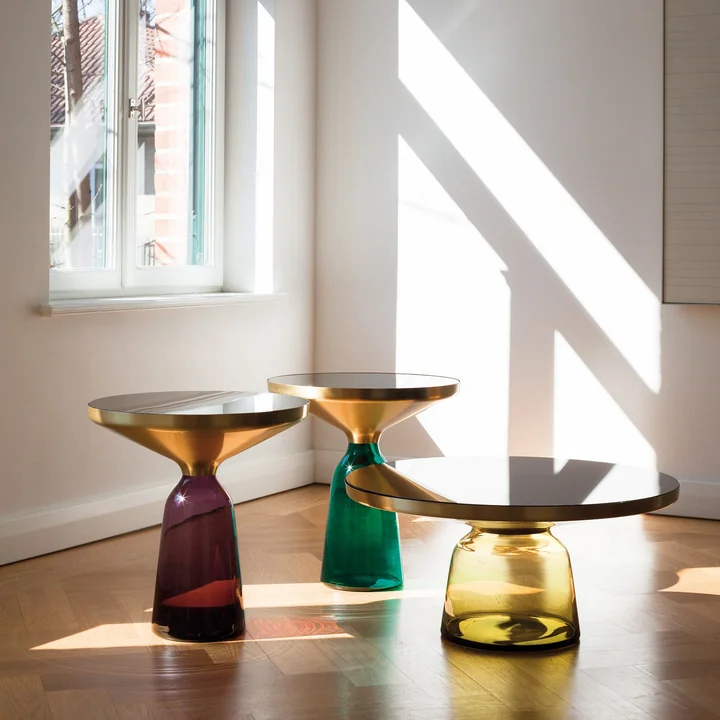 ClassiCon - Bell Beistelltisch, Messing / quarz-grau