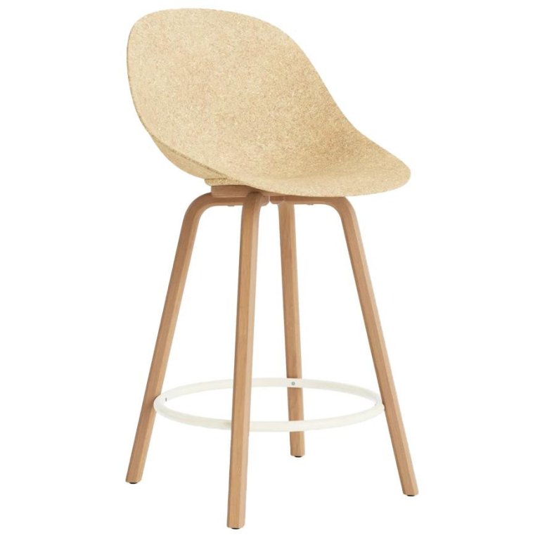 Normann Copenhagen Mat Chair stoel barkruk 65 cm beuken Cream/Hemp