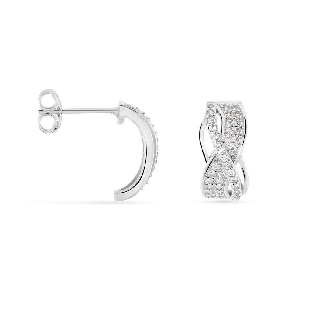 Créoles Hallinskidi Argent Oxyde De Zirconium