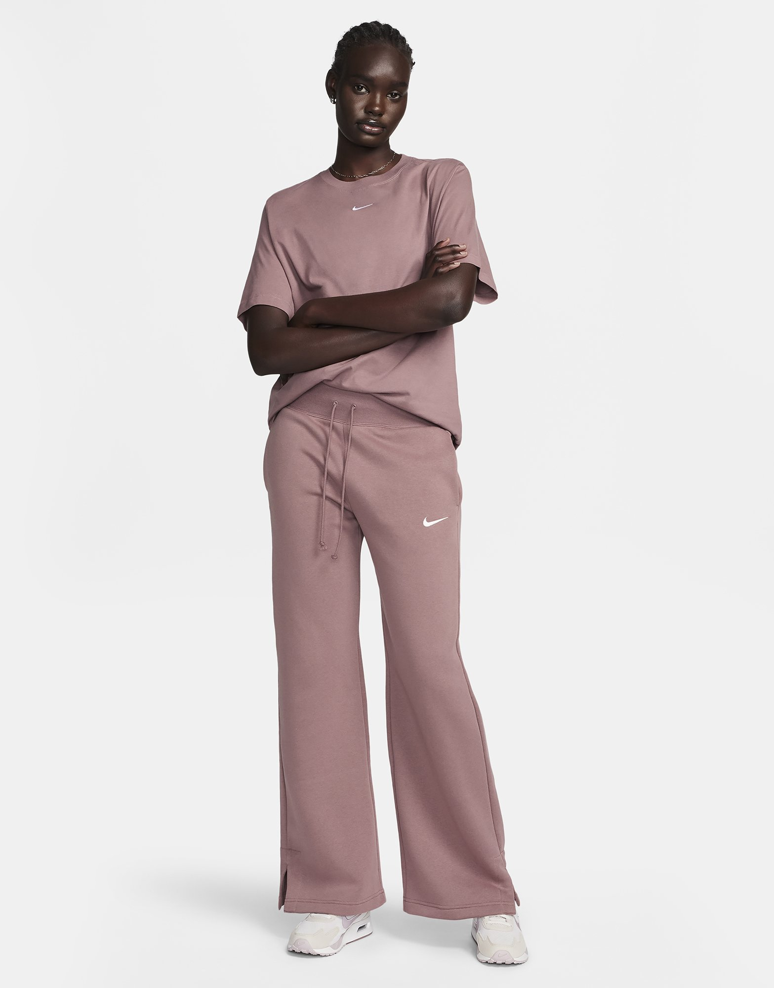 Nike Pantalon de jogging ample à taille haute pour Femme Sportswear Phoenix Fleece