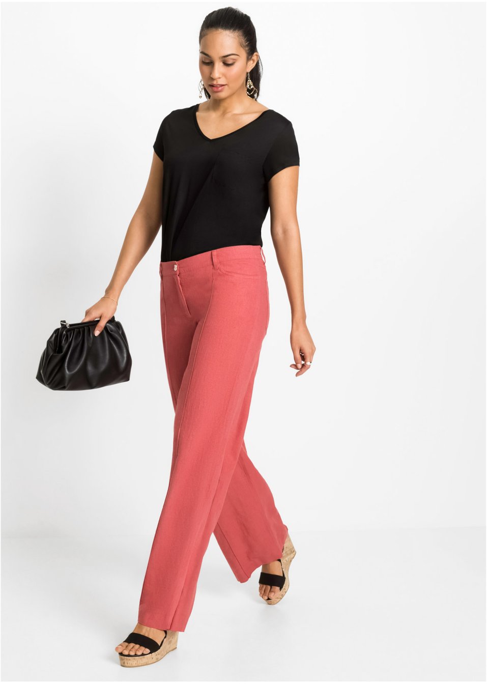 Pantalon palazzo en lin