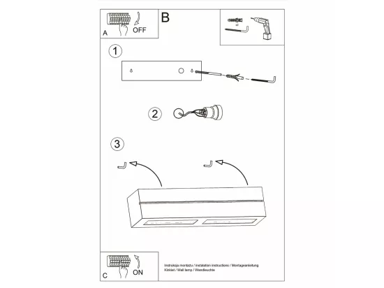 Appliques Vega moderne en céramique - 1 sources lumineuses - L.32,5 x H.9,5 cm - blanc
