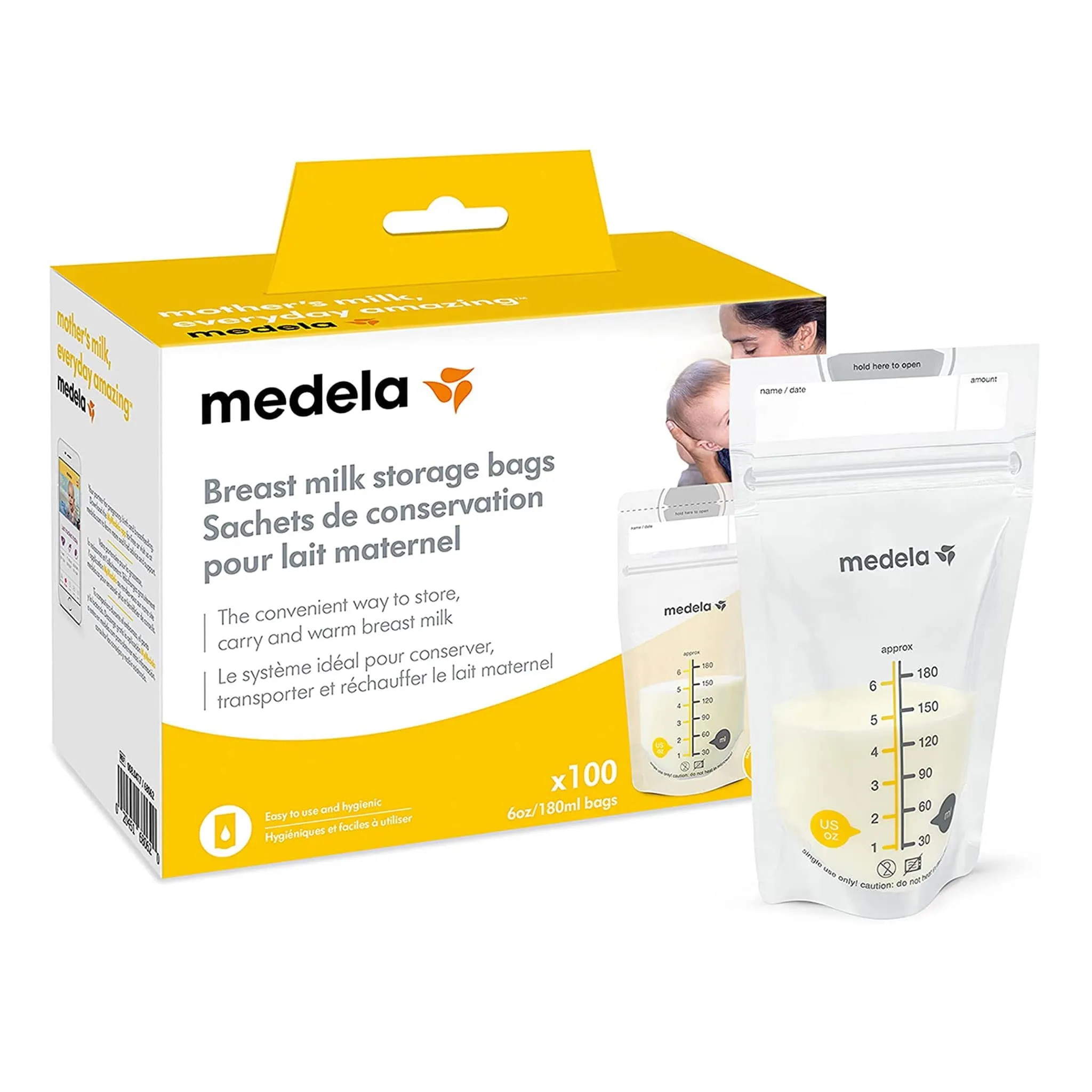 Medela Sachets de Conservation pour Lait Maternel - Paquet de 100