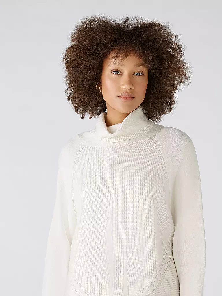 OUÍ Rollkragenpullover creme