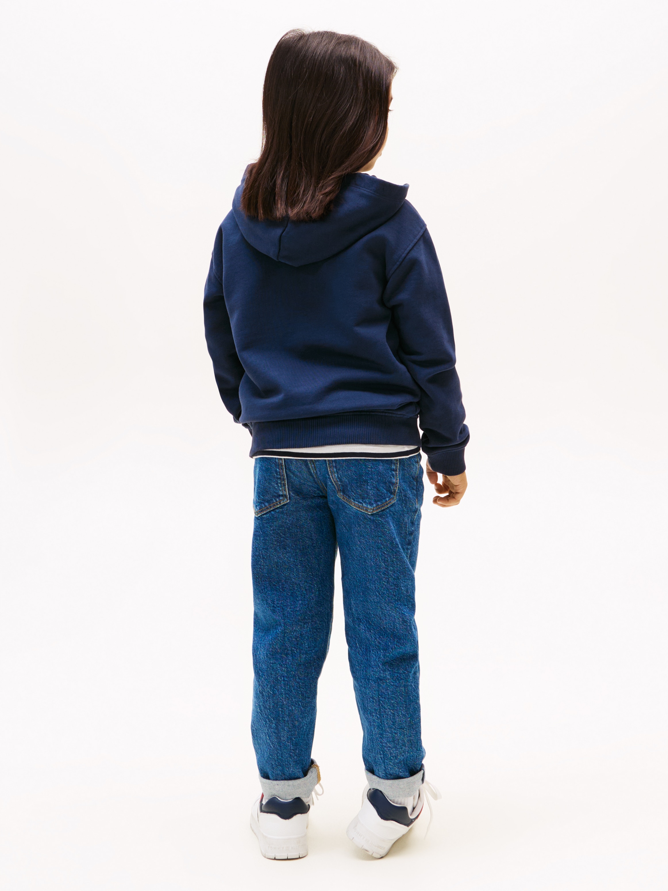 Tommy Hilfiger Kapuzensweatjacke »TONAL FLAG EMB  ZIP HOODIE«, für Kinder bis 16 Jahre, mit Kapuze